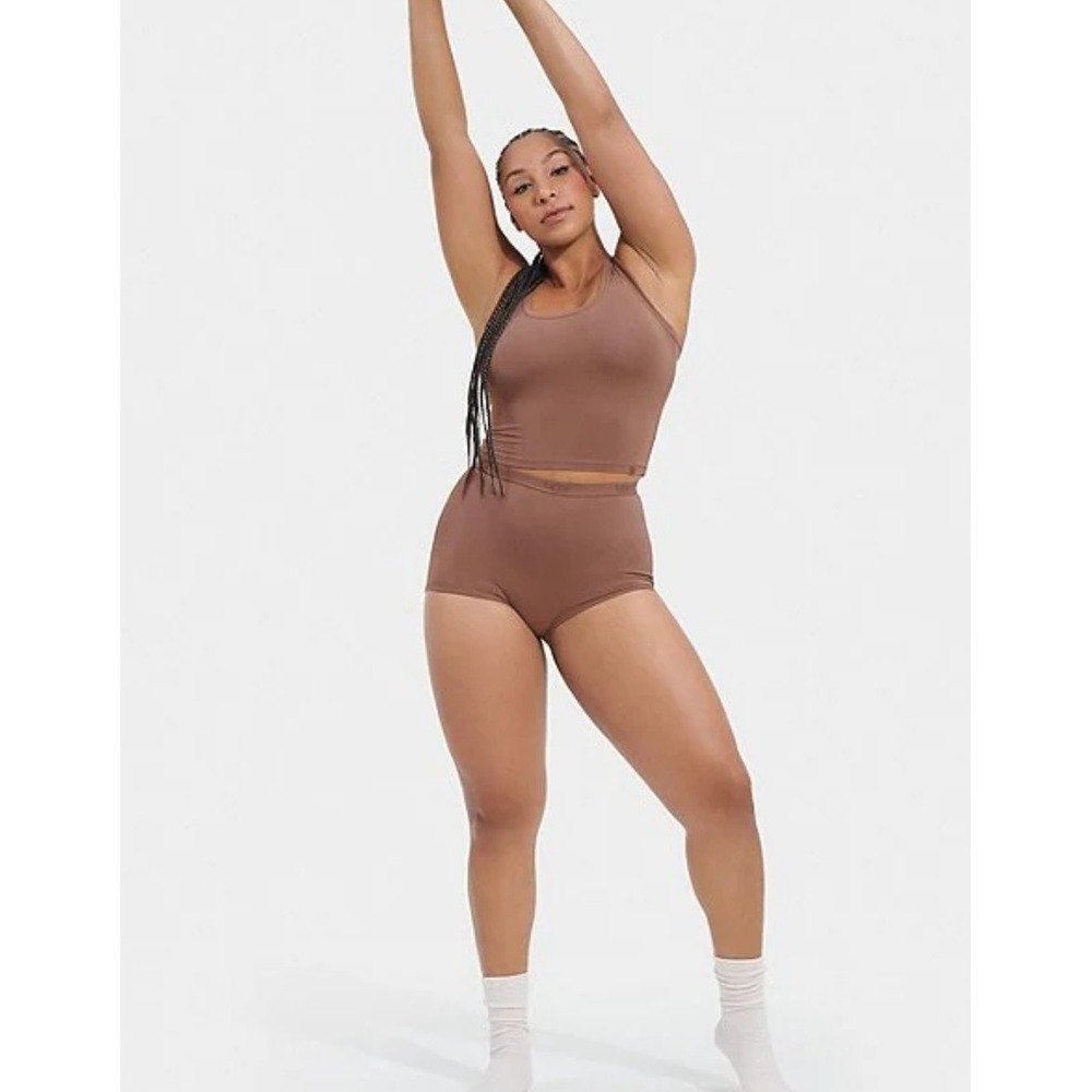 New UGG DESIRAY Women's Cheeky Boy Short Boyshort M Medium Allspice NWT